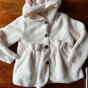 Girl fleece jacket bunny ears